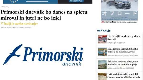 Stavki so se pridružili tudi novinarji Primorskega dnevnika.