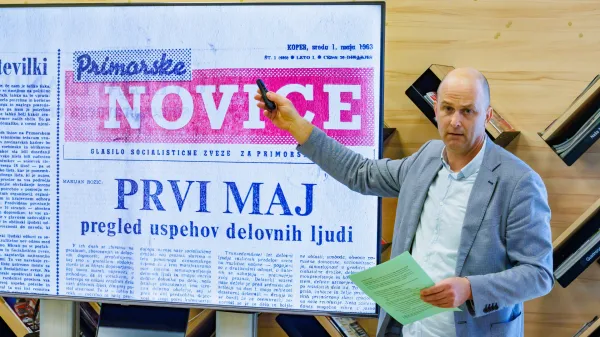 Koper, 22.4.2026Primorske novice, Otvoritev razstave, digitalizacija tiskanih izvodov PN, zgodovina Primorskih novic