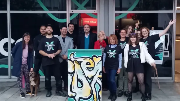 festival Poskusi z jezikom xcenter go!2025pesni&scaron;ka delavnica s pesnikom borisom a. novakom maldi pesniki iz Nove Gorice in Gorice