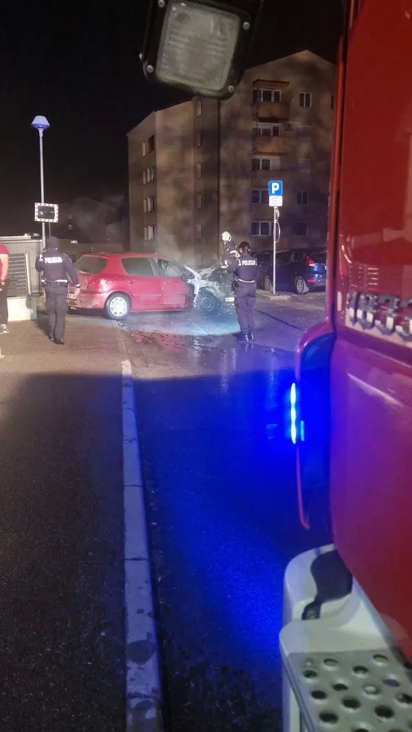 požar Postojna avto
