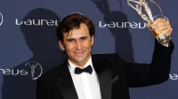Italian ex-formula one driver Allessandro Zanardi with his Laureus World Comeback of the Year Award at the Estoril casino in Estoril 16 May 2005. The sixth annual Laureus World Sports Awards, being staged in Portugal for the second year in a row, will have a royal seal of approval with the attendance of King Juan Carlos of Spain.,Image: 16743885, License: Rights-managed, Restrictions:, Model Release: no, Credit line: NICOLAS ASFOURI/AFP/Profimedia