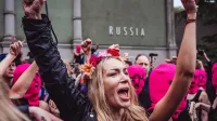 Protest Pussy Riot na Bene&scaron;kem bienalu