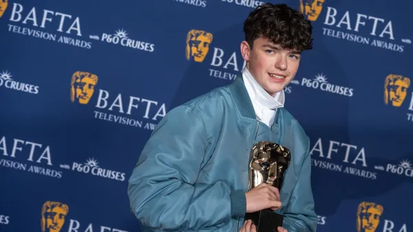 11 May 2026.Owen Cooper, Supporting Actor 'Adolescence' at BAFTA Television Awards Press Room, Royal Festival Hall, London on 10th May 2026,Image: 1098033373, License: Rights-managed, Restrictions:, Model Release: no, Credit line: GoffPhotos.com/Goff Photos/Profimedia
