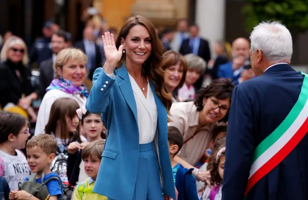 Visita della principessa del Galles Kate Middleton a Reggio Emilia, (Italy) May 13, 2026 ()Visit by the Princess of Wales, Kate Middleton, to Reggio Emilia, (Italy) 13 May 2026 (),Image: 1098552692, License: Rights-managed, Restrictions:, Model Release: no, Credit line: Claudio Furlan/LaPresse/Profimedia