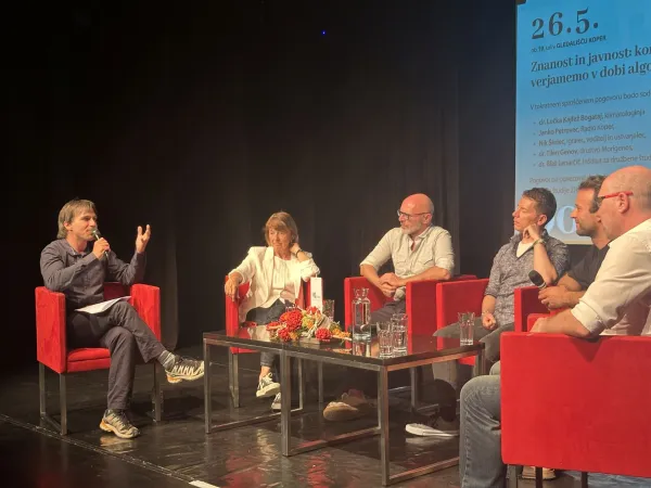  Sogovorniki na pogovoru z naslovom Znanost in javnost: komu verjamemo v dobi algoritmov?