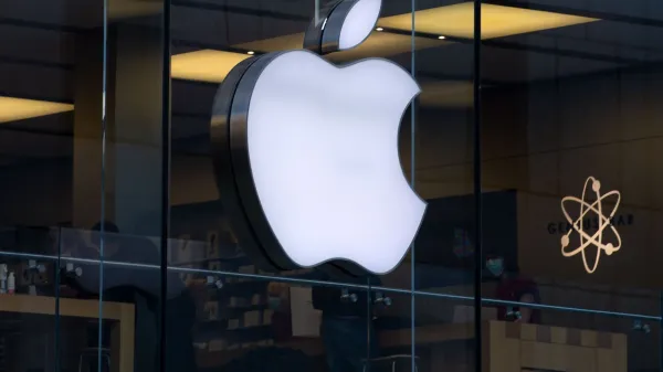 Nemcija, Munchen.Logotip podjetja Apple.
